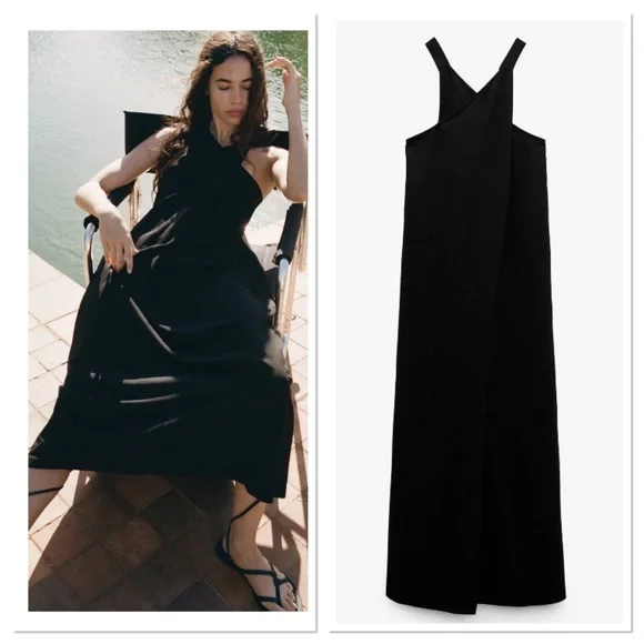 chinese dress ladies Paradiso Strappy Linen Midi Dress main image 1